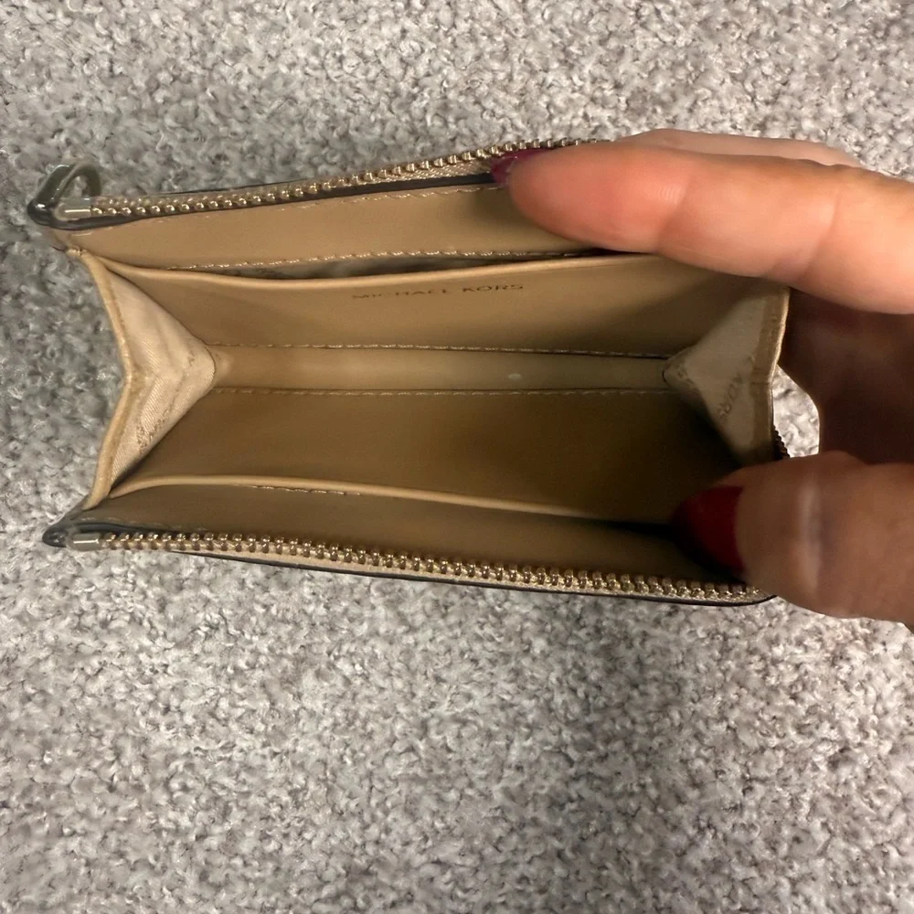 Michael Kors Tan Leather Keychain Wallet